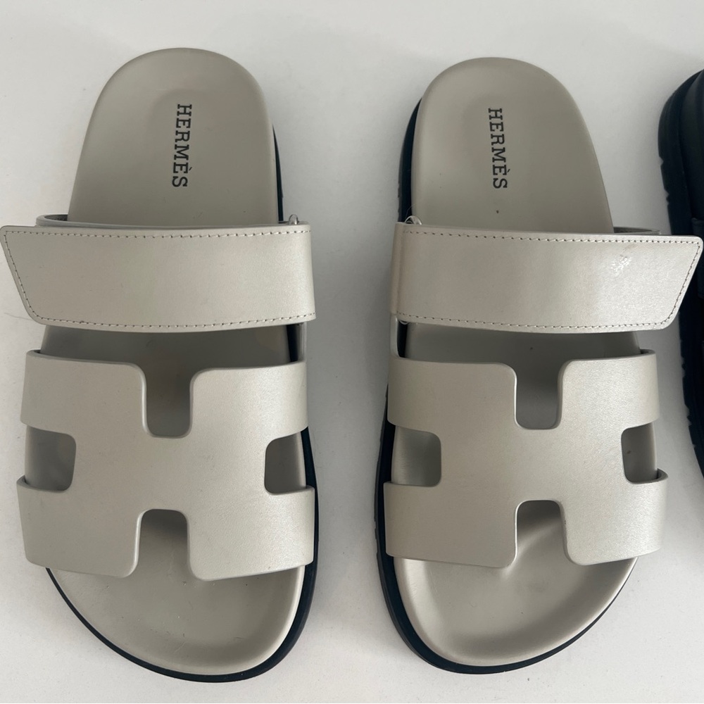 Hermes Chypre Beige Esquisse Sandals